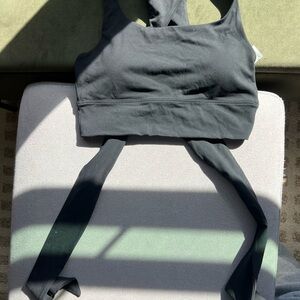 Athleta wrap around black sports bra